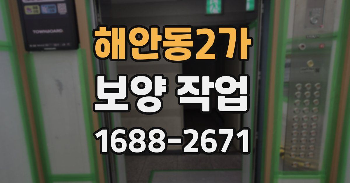 해안동2가 보양 작업