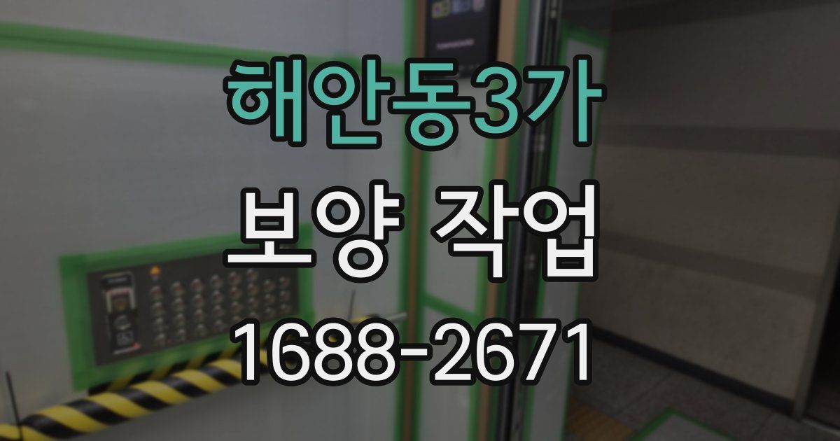 해안동3가 보양 작업