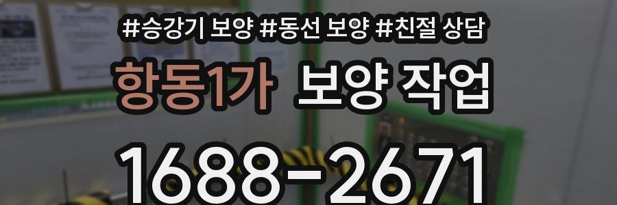 항동1가 보양 작업