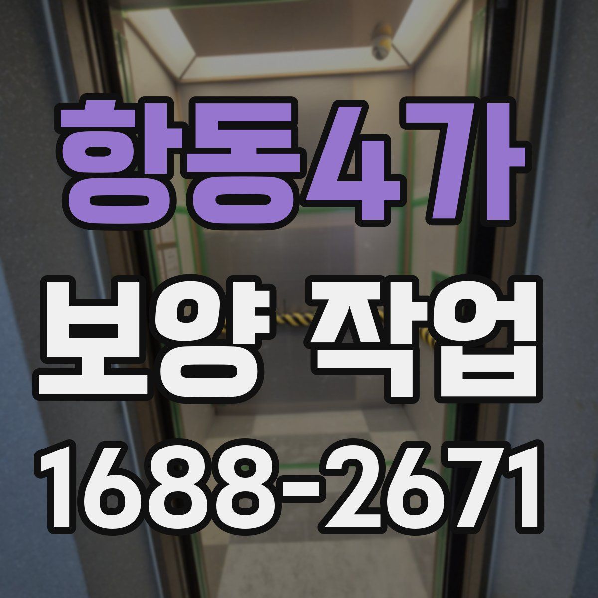 항동4가 보양 작업