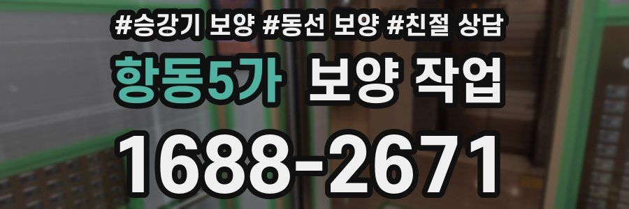 항동5가 보양 작업