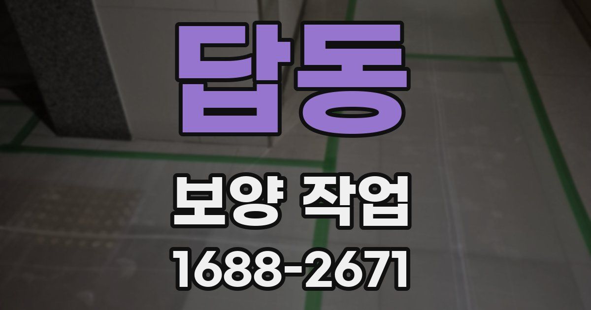답동 보양 작업