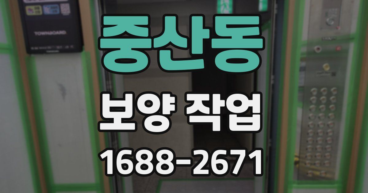 중산동 보양 작업