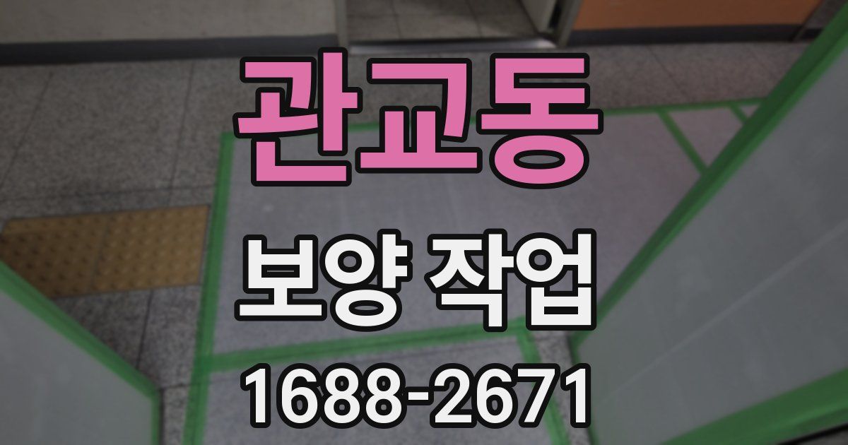 관교동 보양 작업