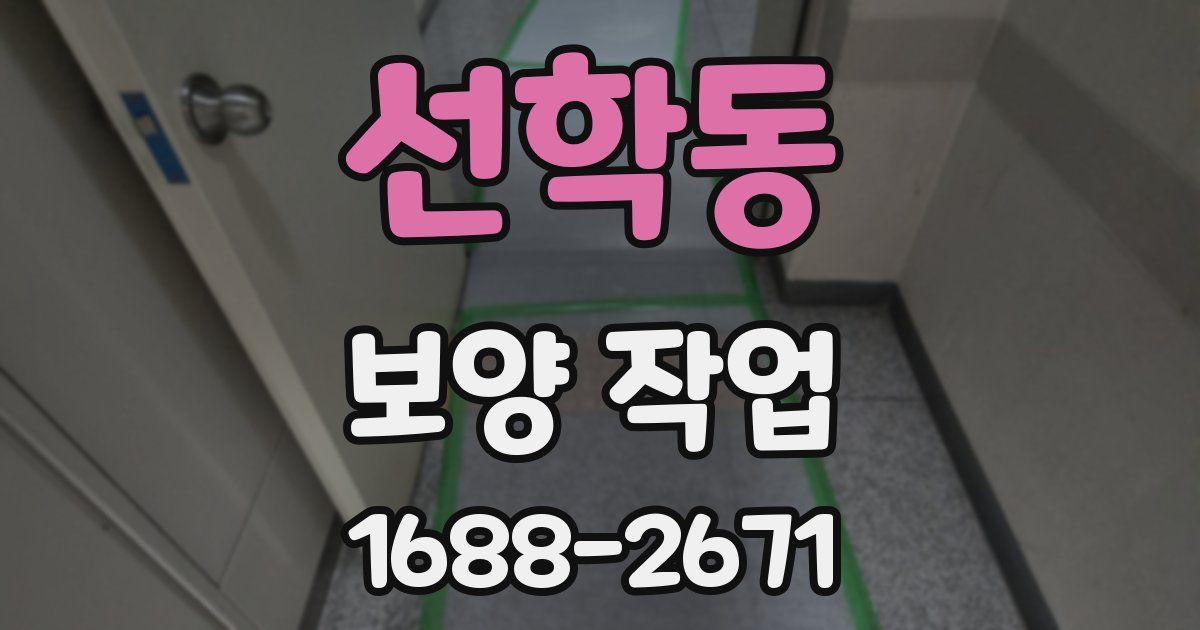 선학동 보양 작업