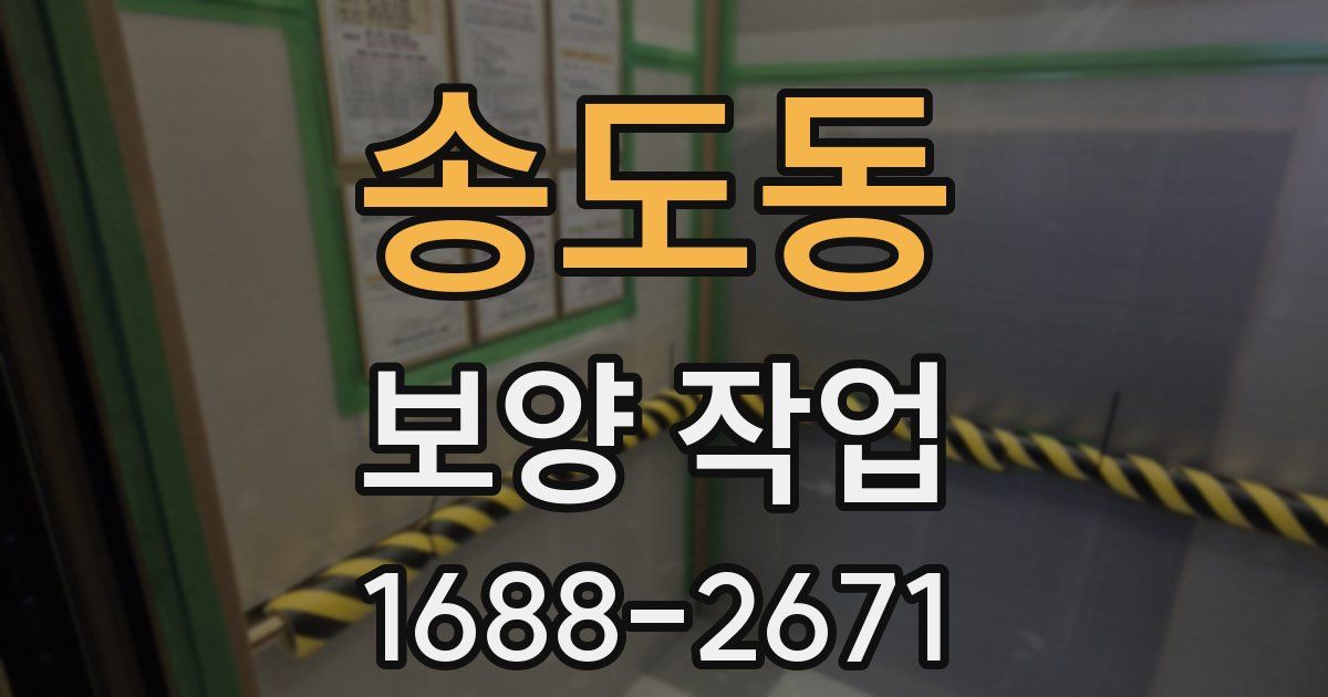 송도동 보양 작업