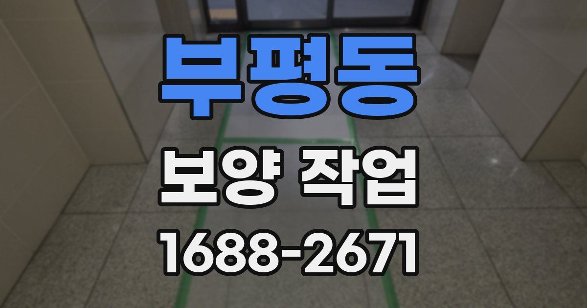부평동 보양 작업