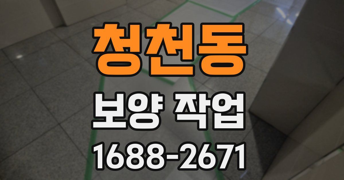 청천동 보양 작업