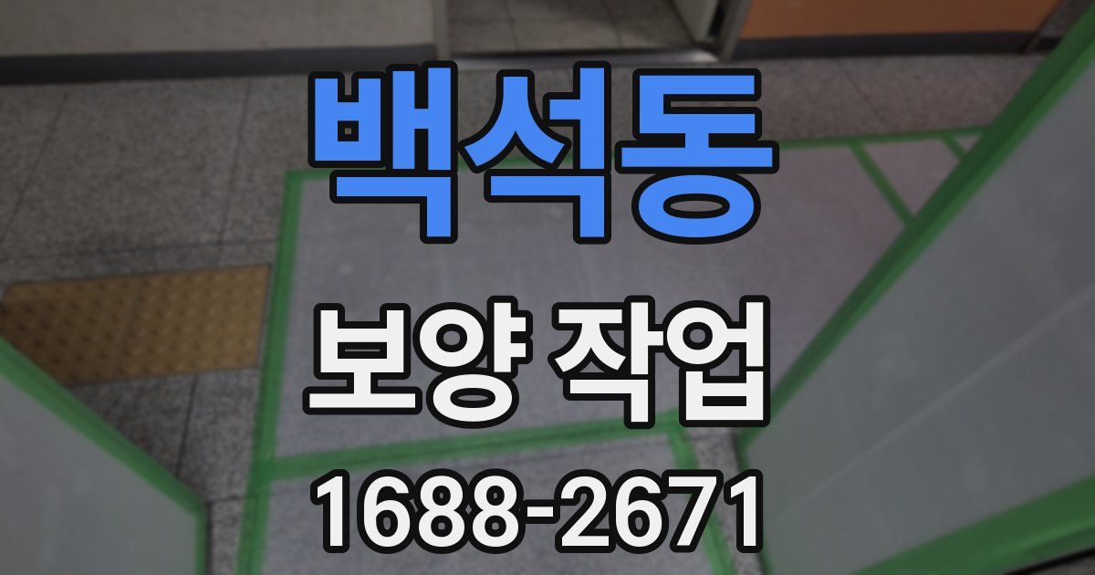 백석동 보양 작업
