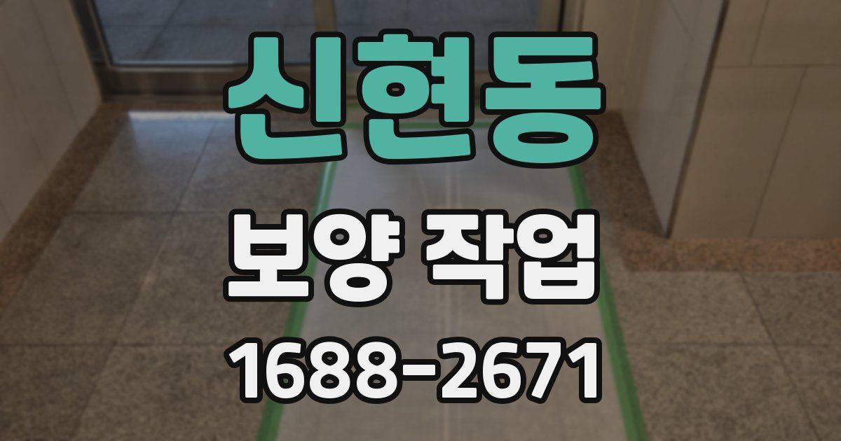 신현동 보양 작업