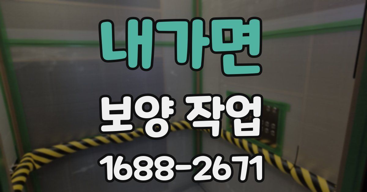 내가면 보양 작업