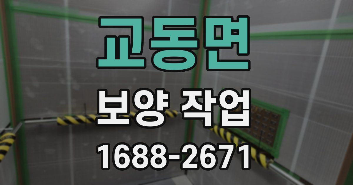 교동면 보양 작업