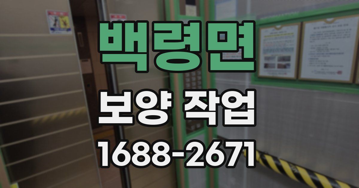 백령면 보양 작업