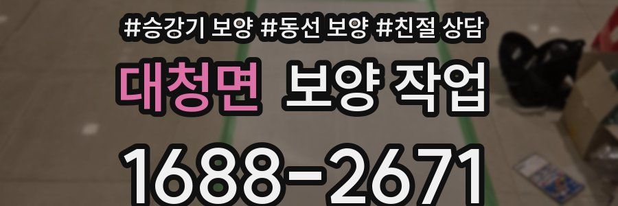 대청면 보양 작업