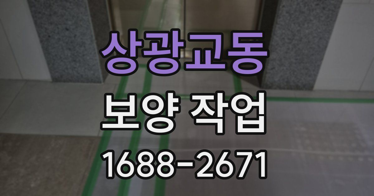 상광교동 보양 작업