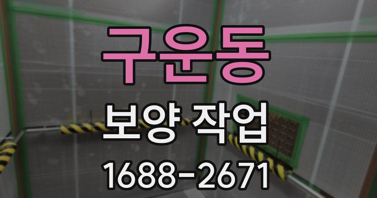구운동 보양 작업