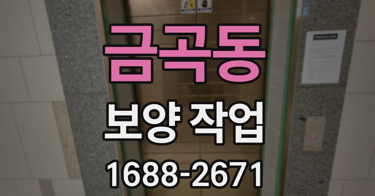 금곡동 보양 작업