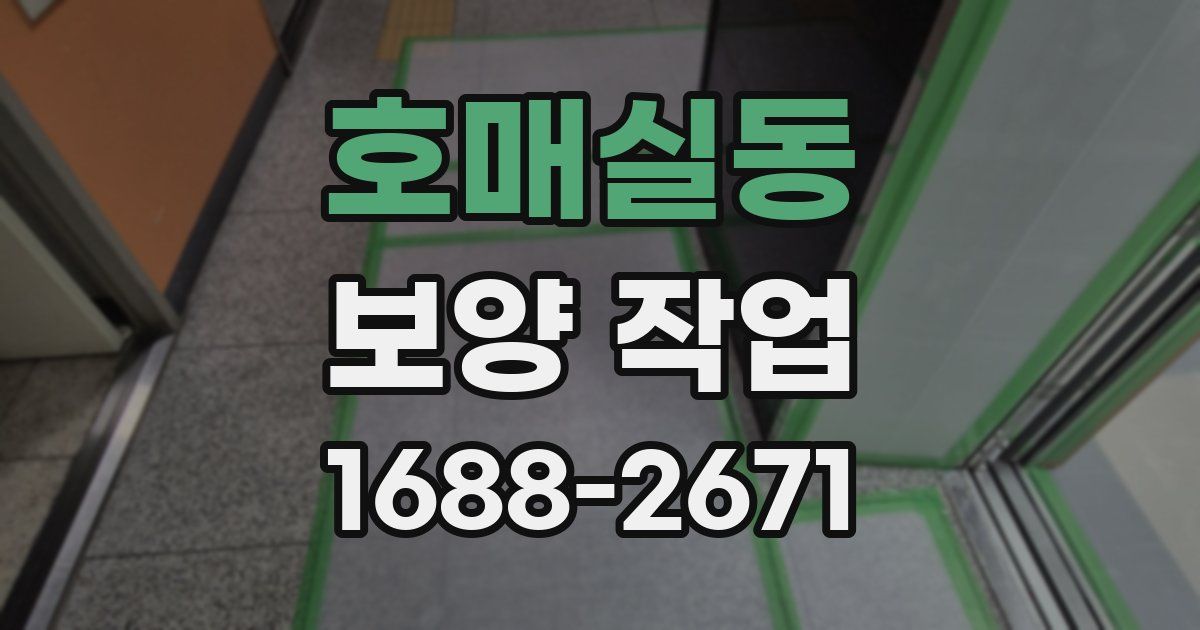 호매실동 보양 작업
