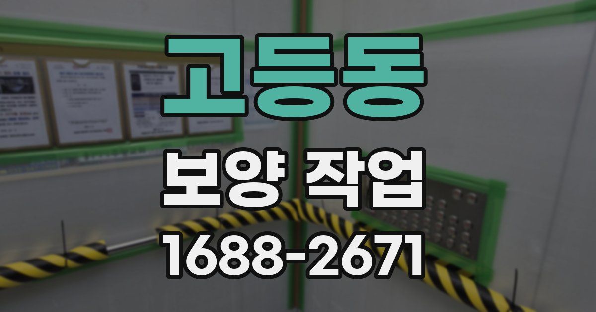 고등동 보양 작업