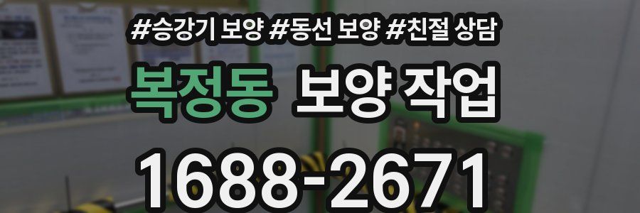 복정동 보양 작업