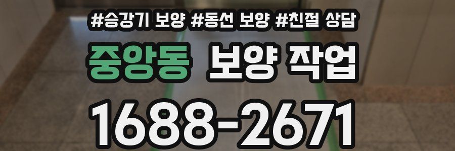 중앙동 보양 작업