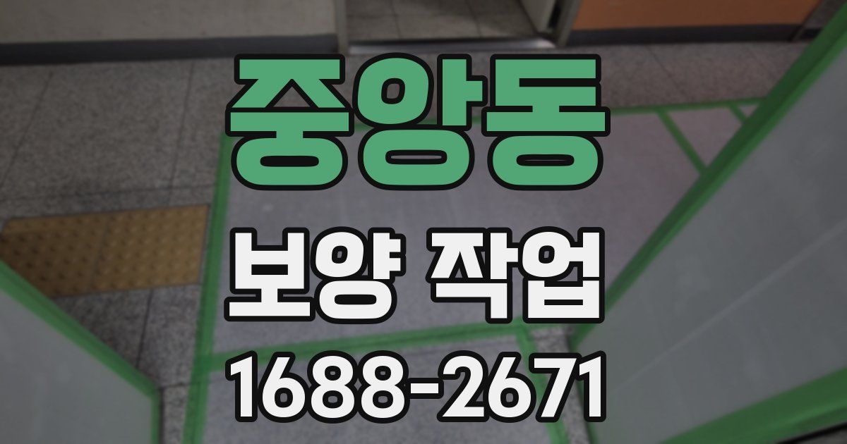 중앙동 보양 작업