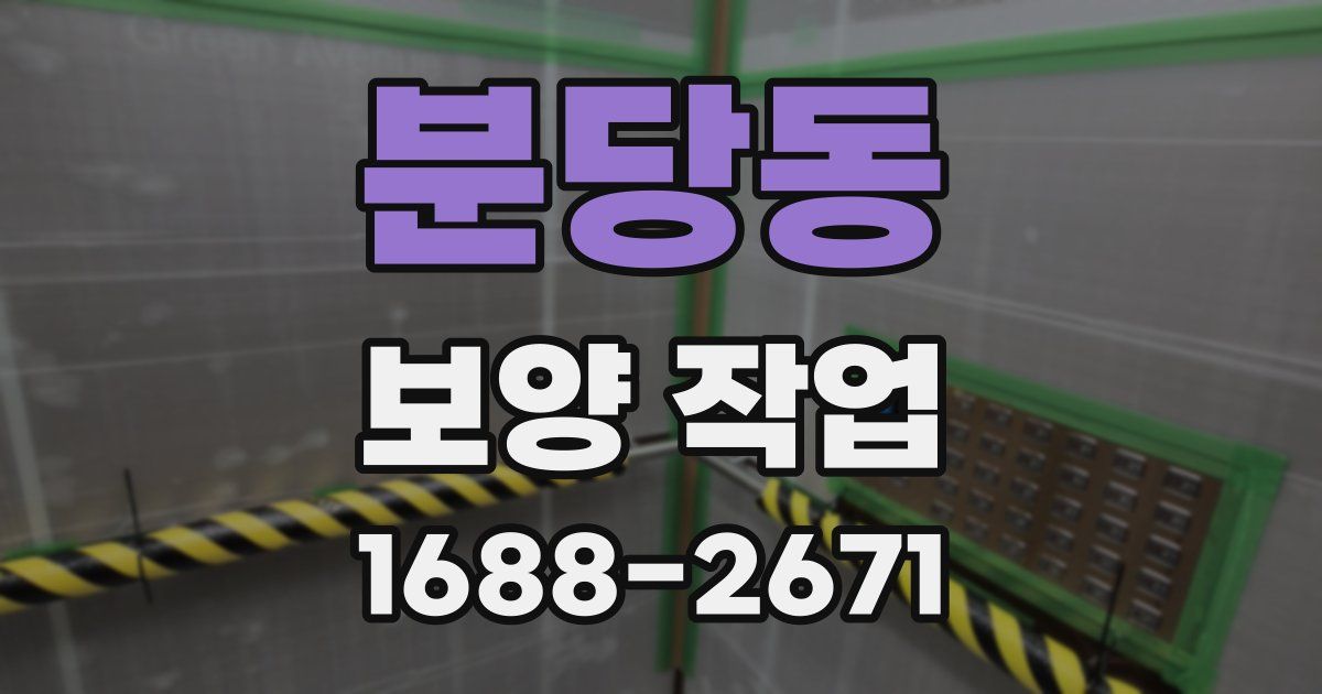 분당동 보양 작업