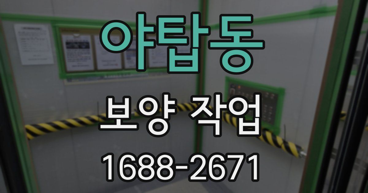 야탑동 보양 작업