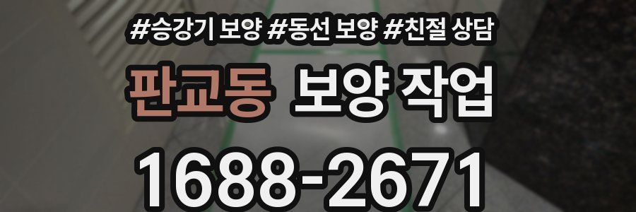 판교동 보양 작업