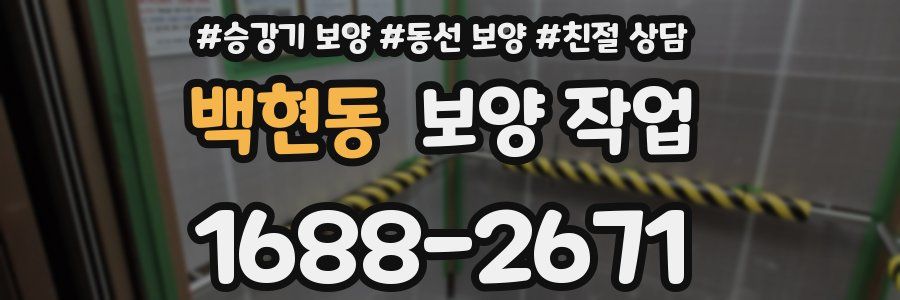 백현동 보양 작업