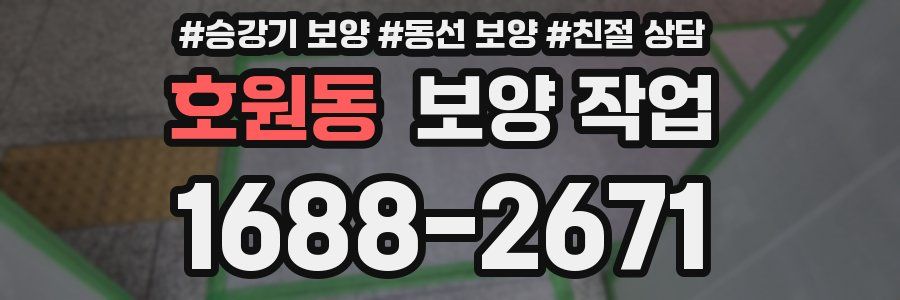 호원동 보양 작업