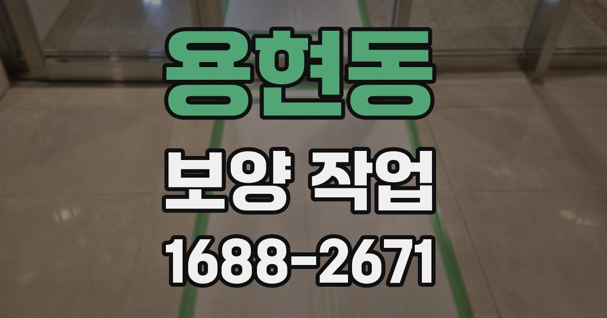 용현동 보양 작업