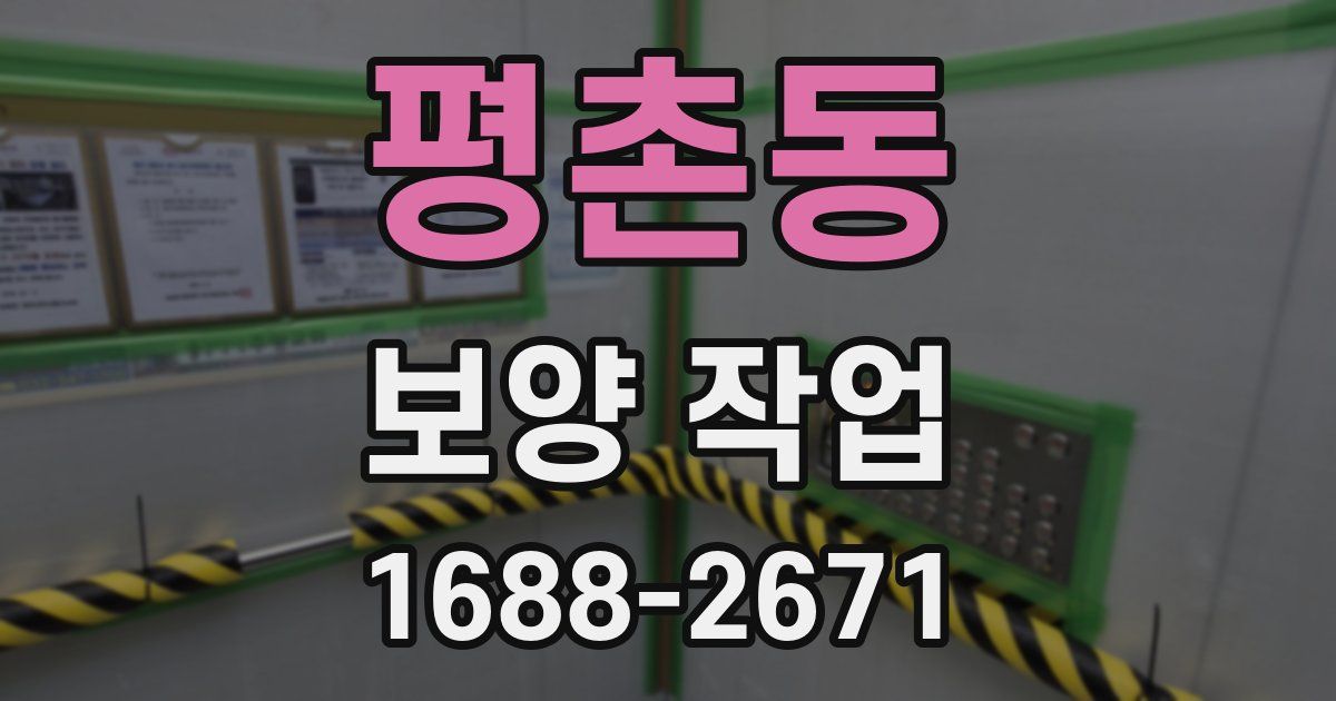 평촌동 보양 작업