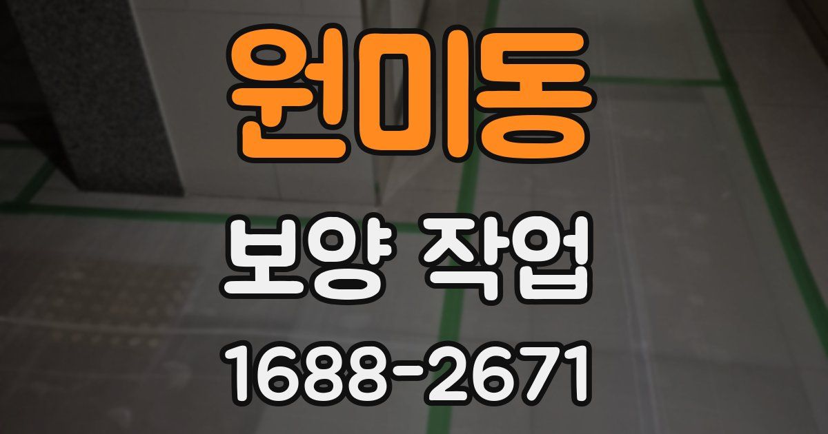 원미동 보양 작업