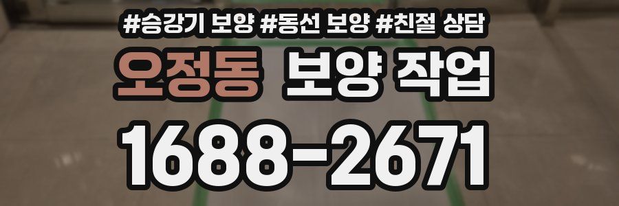 오정동 보양 작업