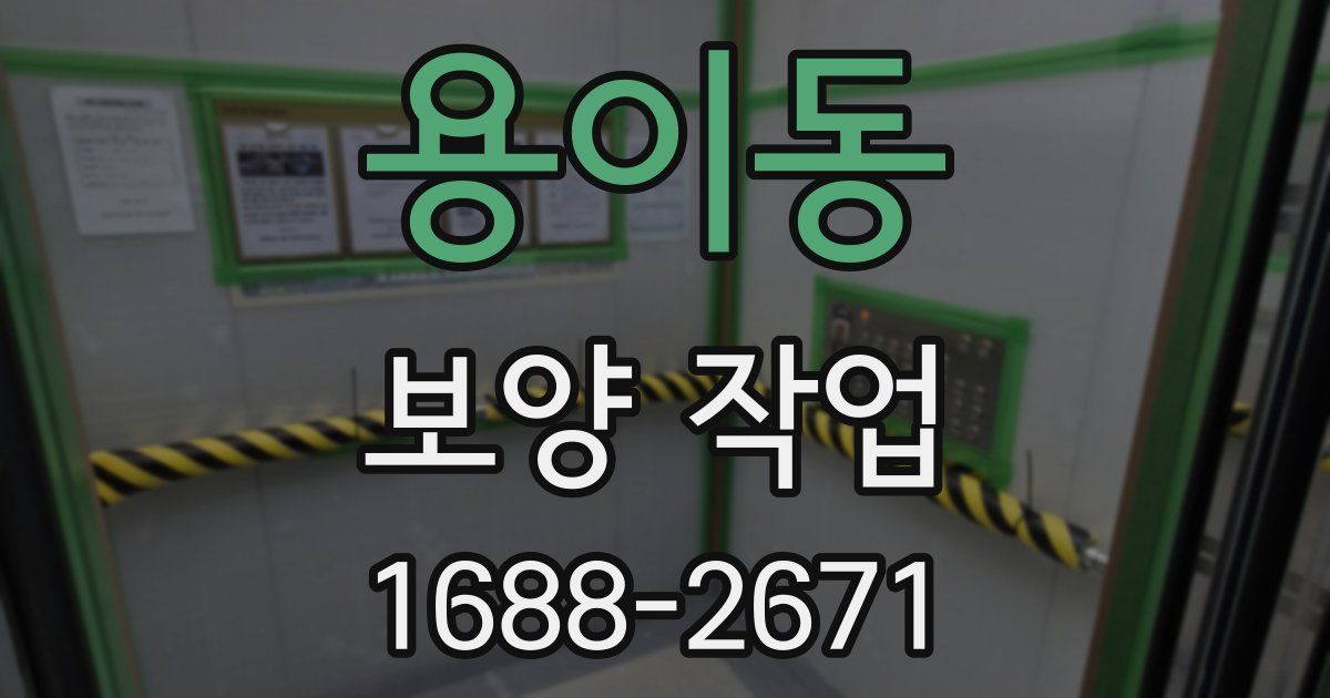 용이동 보양 작업