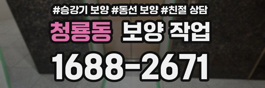 청룡동 보양 작업