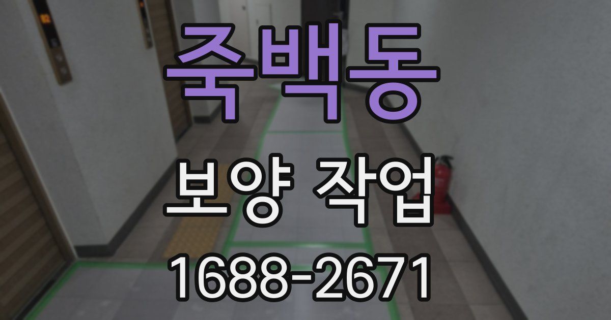 죽백동 보양 작업