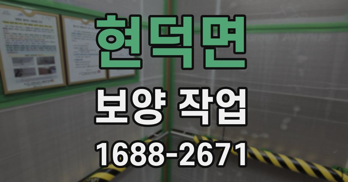 현덕면 보양 작업