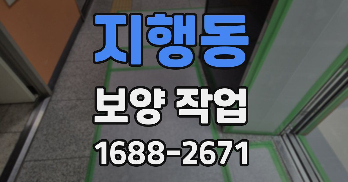 지행동 보양 작업