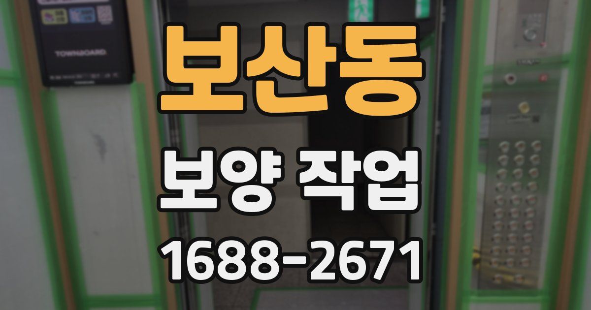 보산동 보양 작업