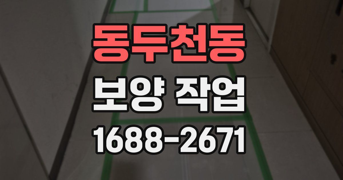 동두천동 보양 작업