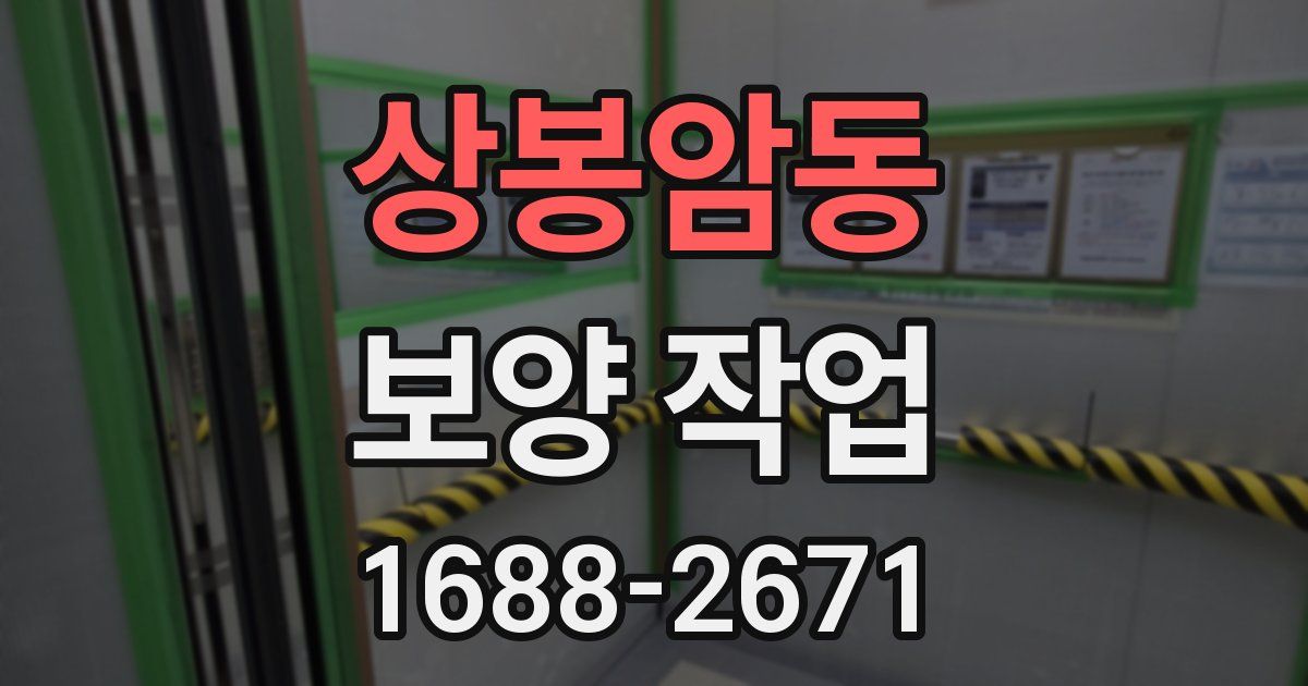 상봉암동 보양 작업