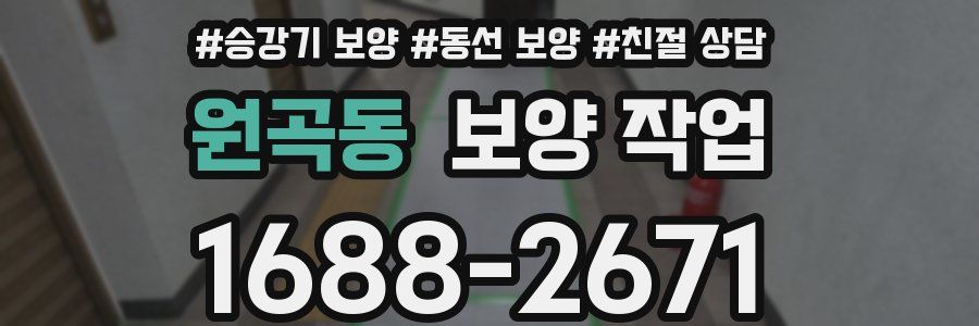 원곡동 보양 작업