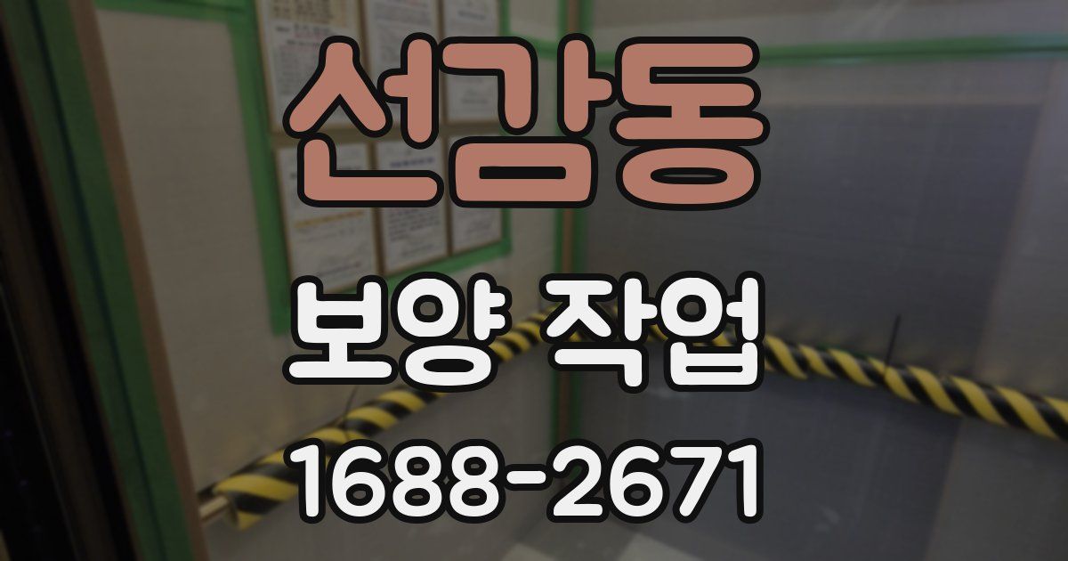 선감동 보양 작업