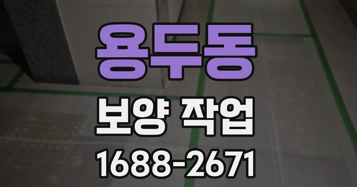 용두동 보양 작업