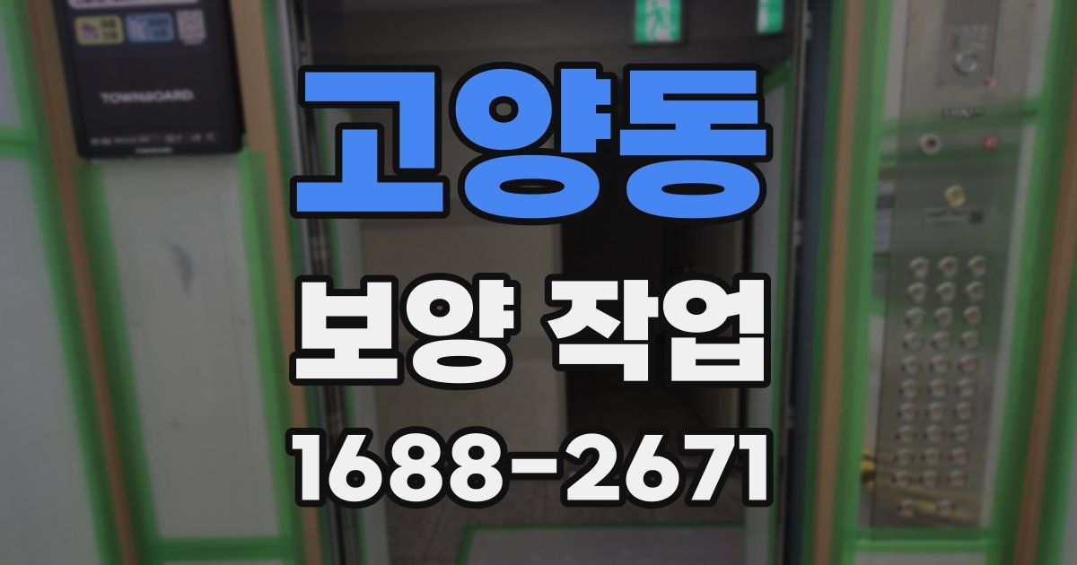 고양동 보양 작업