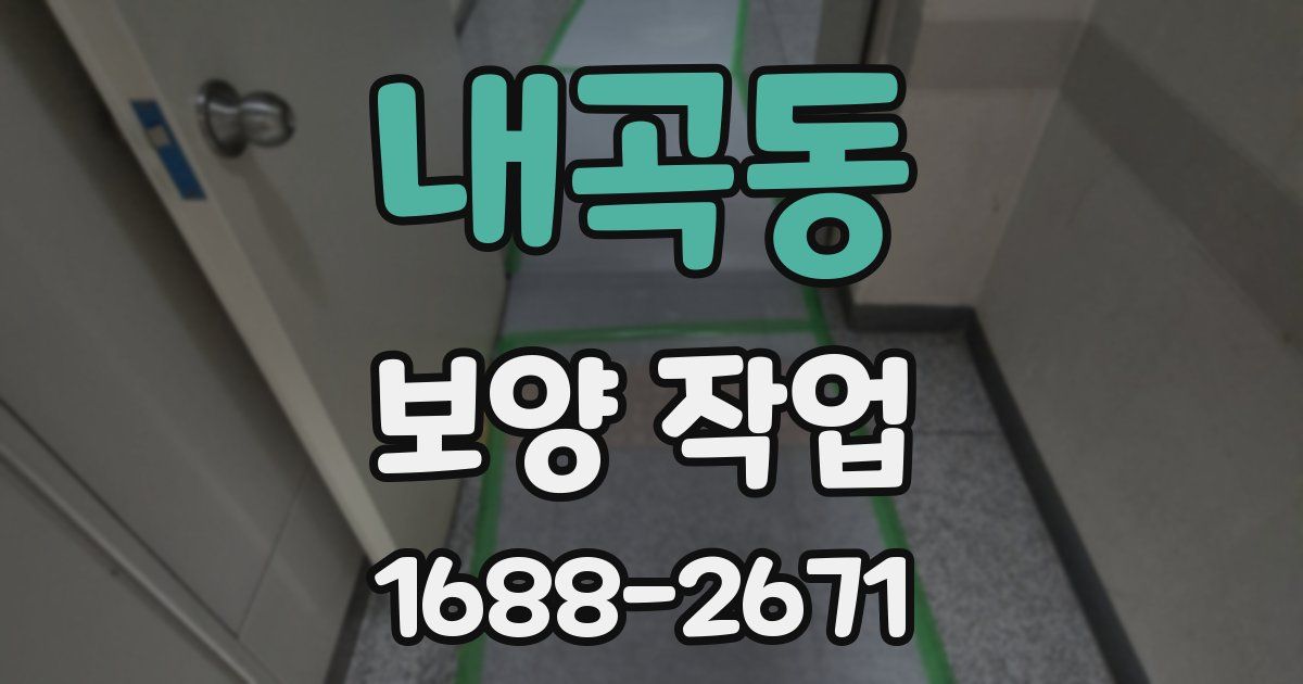 내곡동 보양 작업