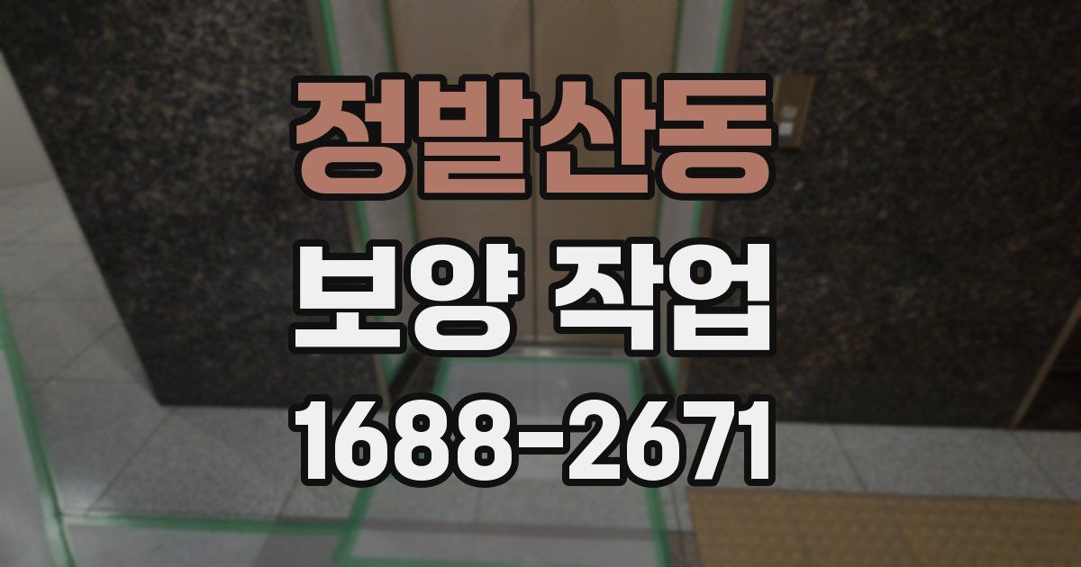 정발산동 보양 작업