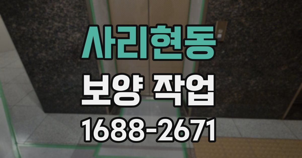 사리현동 보양 작업